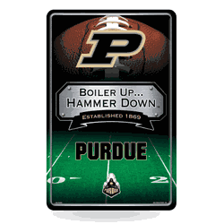 Purdue Boilermakers  11" x 17" Metal Home Dcor Sign