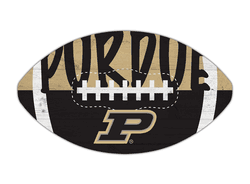 Purdue Boilermakers 12" Football Cutout Sign with City Name