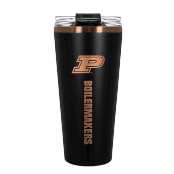 Purdue Boilermakers 32oz Black and Copper Big Slim with Straw
