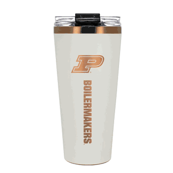 Purdue Boilermakers 32oz Crme and Copper Big Slim Tumbler with Straw