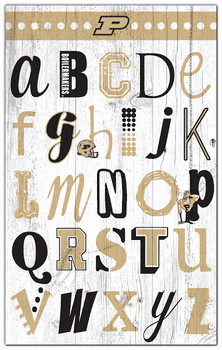 Purdue Boilermakers Alphabet 11x19 Sign