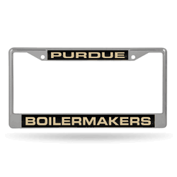Purdue Boilermakers Alternate 12" x 6" Laser Cut Chrome Frame