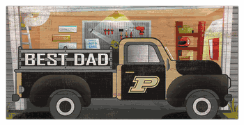 Purdue Boilermakers Best Dad Truck 6x12 Sign