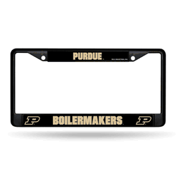 Purdue Boilermakers  Black Chrome Frame with Decal Inserts 12" x 6" Car/Truck Auto Accessory