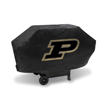 Purdue Boilermakers Black Deluxe Vinyl Grill Cover - 68