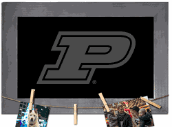 Purdue Boilermakers Blank Chalkboard with frame & clothespins 11x19 Sign