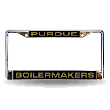 Purdue Boilermakers Blk Laser Chrome Frame