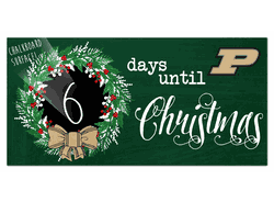 Purdue Boilermakers Chalk Christmas Countdown 6x12 Sign