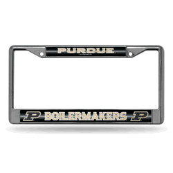 Purdue Boilermakers Classic 12" x 6" Silver Bling Chrome Car/Truck/SUV Auto Accessory