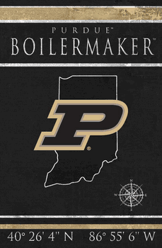 Purdue Boilermakers Coordinates 17x26