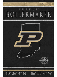 Purdue Boilermakers Coordinates 17x26