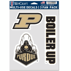 Purdue Boilermakers Decal Multi Use Fan 3 Pack