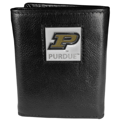 Purdue Boilermakers Deluxe Leather Tri-fold Wallet