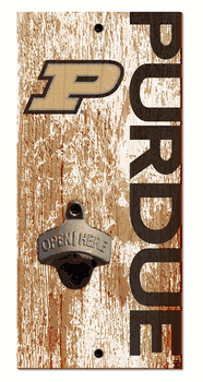 Purdue Boilermakers Distressed Bottle Opener