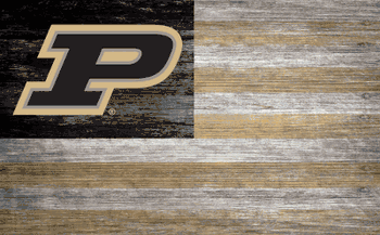 Purdue Boilermakers Distressed Flag 11x19