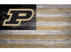 Purdue Boilermakers Distressed Flag 11x19