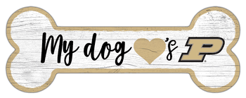 Purdue Boilermakers Dog Bone 6x12 Sign