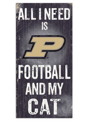 Purdue Boilermakers Football and My Cat 6x12 Sign