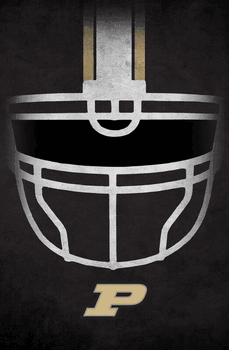 Purdue Boilermakers Ghost Helmet 17x26