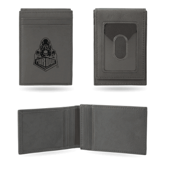 Purdue Boilermakers Gray Laser Engraved Front Pocket Wallet
