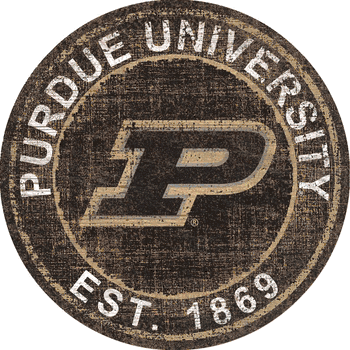 Purdue Boilermakers Heritage Logo Round Sign