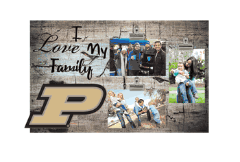 Purdue Boilermakers I Love my Family Clip Frame