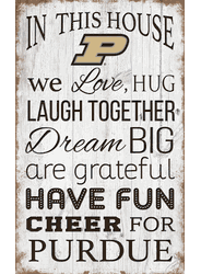 Purdue Boilermakers In This House 11x19 Sign