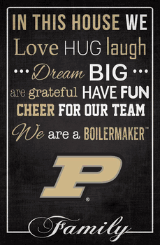 Purdue Boilermakers In This House 17x26