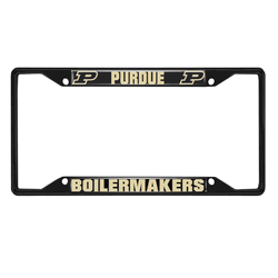 Purdue Boilermakers Metal License Plate Frame Black Finish
