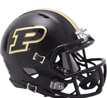 Purdue Boilermakers NCAA Mini Chrome Speed Football Helmet Black