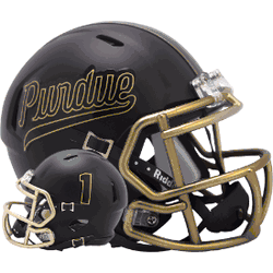Purdue Boilermakers NCAA Mini Chrome Speed Football Helmet Script