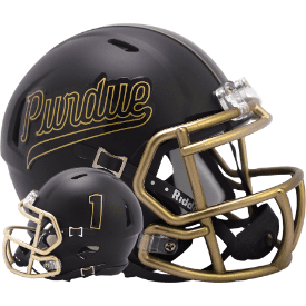 Purdue Boilermakers NCAA Mini Chrome Speed Football Helmet Script