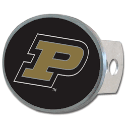 Purdue Boilermakers Oval Metal Hitch Cover Class II and III
