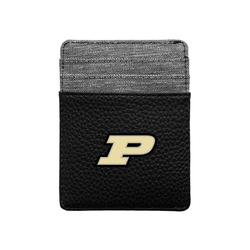 Purdue Boilermakers Pebble Front Pocket Wallet Black