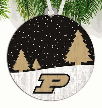 Purdue Boilermakers Snow Scene Ornament