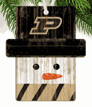 Purdue Boilermakers Snowman Ornament