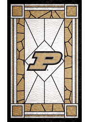 Purdue Boilermakers Stained Glass 11x19 Wood Sign
