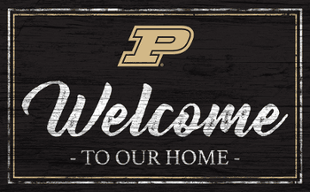 Purdue Boilermakers Team Color Welcome 11x19 Sign