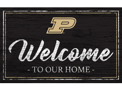 Purdue Boilermakers Team Color Welcome 11x19 Sign