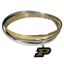 Purdue Boilermakers Tri-color Bangle Bracelet