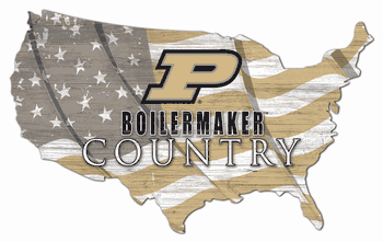 Purdue Boilermakers USA Shape Flag Cutout