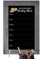 Purdue Boilermakers Weekly Chalkboard with frame & clothespins 11x19 Sign