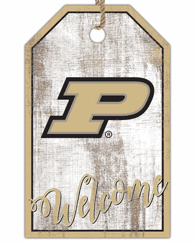Purdue Boilermakers Welcome Team Tag 11x19 Sign
