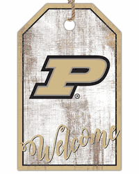 Purdue Boilermakers Welcome Team Tag 11x19 Sign
