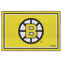 Retro NHL Boston Bruins 5ft. x 8 ft. Plush Area Rug