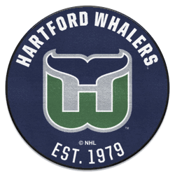 Retro NHL Hartford Whalers Roundel Rug - 27in. Diameter