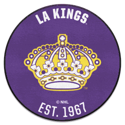 Retro NHL Los Angeles Kings Roundel Rug - 27in. Diameter