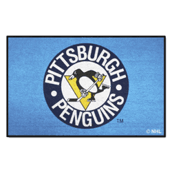 Retro NHL Pittsburgh Penguins Starter Mat Accent Rug - 19in. x 30in.