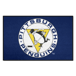 Retro NHL Pittsburgh Penguins Starter Mat Accent Rug - 19in. x 30in.