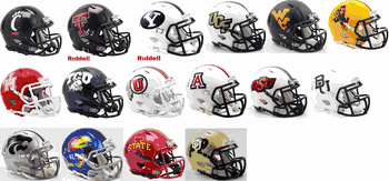 Riddell Set of 16 Big 12 Replica SPEED Mini Helmets